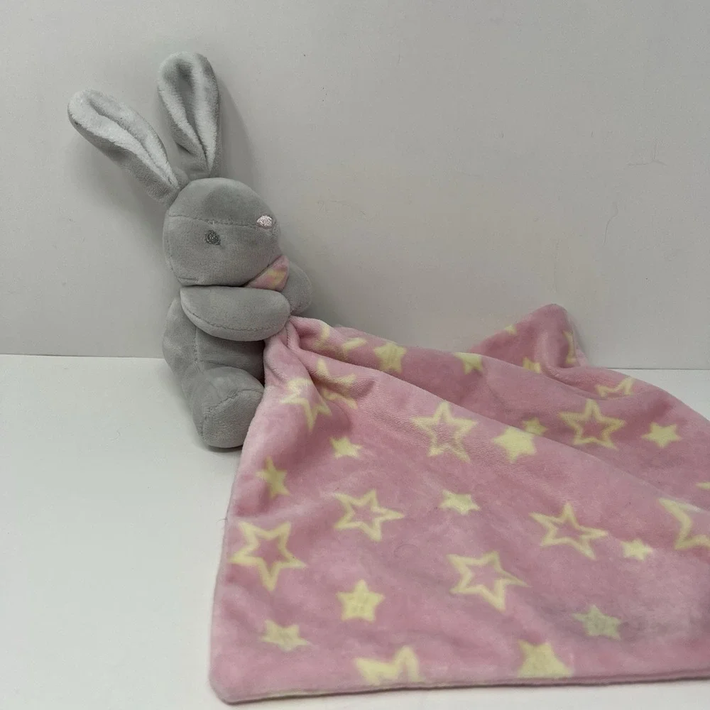 Crevent Bunny Rabbit Baby Lovey Gray Pink Security lovies 8